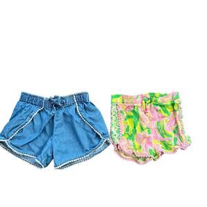 Lilly Pulitzer & Old Navy Preppy Toddler Girl's Summer Shorts Bundle - 3T